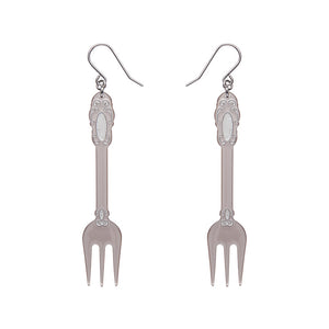 Silver Fork, Please! Drop Earrings - Erstwilder x Katherine Sabbath