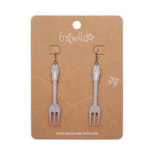 Load image into Gallery viewer, Silver Fork, Please! Drop Earrings - Erstwilder x Katherine Sabbath