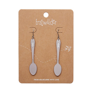 Silver Spoon, Please! Drop Earrings - Erstwilder x Katherine Sabbath