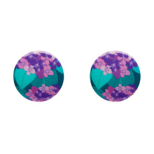 Load image into Gallery viewer, Purple Hydrangea Rounded Stud Earrings - Erstwilder x Jocelyn Proust