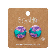 Load image into Gallery viewer, Purple Hydrangea Rounded Stud Earrings - Erstwilder x Jocelyn Proust