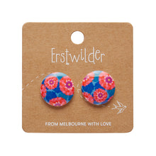 Load image into Gallery viewer, Pink Dahlia Rounded Stud Earrings - Erstwilder x Jocelyn Proust