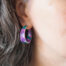 Load image into Gallery viewer, Purple Hydrangea Hoop Stud Earrings - Erstwilder x Jocelyn Proust