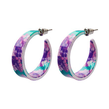 Load image into Gallery viewer, Purple Hydrangea Hoop Stud Earrings - Erstwilder x Jocelyn Proust