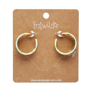 Yellow Sunflower Hoop Stud Earrings - Erstwilder x Jocelyn Proust