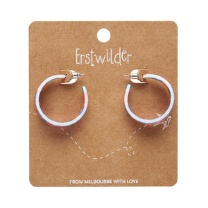 Pink Dahlia Hoop Stud Earrings - Erstwilder x Jocelyn Proust