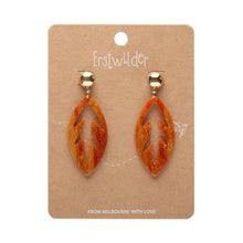 Load image into Gallery viewer, Orange Leaf Drop Earrings - Erstwilder x Pete Cromer North America