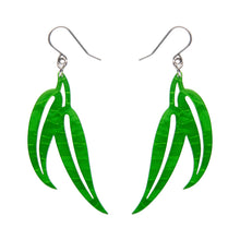 Load image into Gallery viewer, Green Gum Leaf Drop Earrings - Erstwilder Australiana 2025