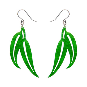 Green Gum Leaf Drop Earrings - Erstwilder Australiana 2025