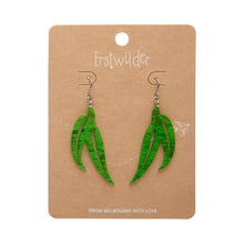 Load image into Gallery viewer, Green Gum Leaf Drop Earrings - Erstwilder Australiana 2025