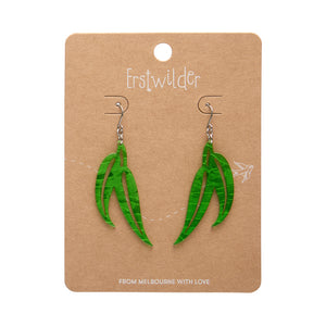 Green Gum Leaf Drop Earrings - Erstwilder Australiana 2025