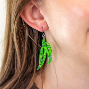 Green Gum Leaf Drop Earrings - Erstwilder Australiana 2025