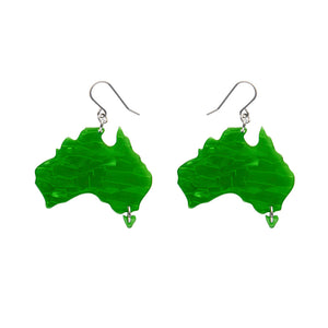Green Australia Drop Earrings - Erstwilder Australiana 2025