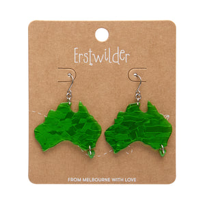 Green Australia Drop Earrings - Erstwilder Australiana 2025