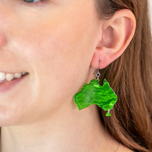 Load image into Gallery viewer, Green Australia Drop Earrings - Erstwilder Australiana 2025