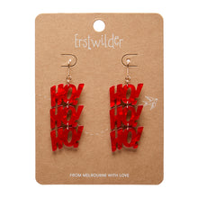 Load image into Gallery viewer, Red Ho, Ho, Ho Drop Earrings - Erstwilder Merry Menagerie