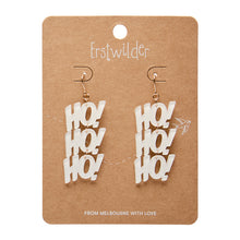 Load image into Gallery viewer, White Ho, Ho, Ho Drop Earrings - Erstwilder Merry Menagerie