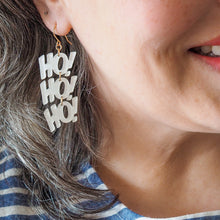 Load image into Gallery viewer, White Ho, Ho, Ho Drop Earrings - Erstwilder Merry Menagerie