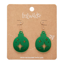 Load image into Gallery viewer, Green Round Bauble Drop Earrings - Erstwilder Merry Menagerie