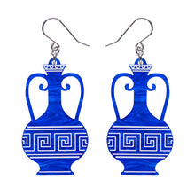 Load image into Gallery viewer, Blue Amphora Drop Earrings - Erstwilder A Greek Odyssey