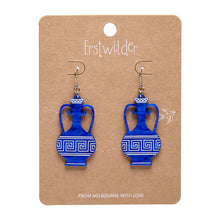 Load image into Gallery viewer, Blue Amphora Drop Earrings - Erstwilder A Greek Odyssey