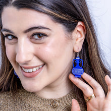 Load image into Gallery viewer, Blue Amphora Drop Earrings - Erstwilder A Greek Odyssey