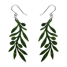 Load image into Gallery viewer, Green Olive Branch Drop Earrings - Erstwilder A Greek Odyssey