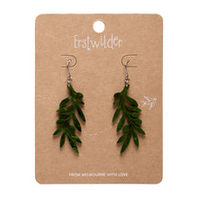 Load image into Gallery viewer, Green Olive Branch Drop Earrings - Erstwilder A Greek Odyssey