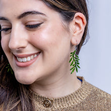 Load image into Gallery viewer, Green Olive Branch Drop Earrings - Erstwilder A Greek Odyssey