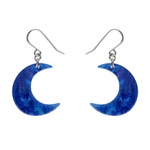 Load image into Gallery viewer, Blue Cresent Moon Drop Earrings - Erstwilder Fan Favourites 2026