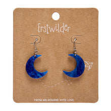 Load image into Gallery viewer, Blue Cresent Moon Drop Earrings - Erstwilder Fan Favourites 2026