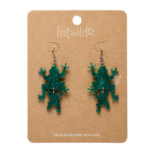 Load image into Gallery viewer, Green Double Frog Drop Earrings - Erstwilder By Your Side
