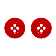 Load image into Gallery viewer, Red Button Stud Earrings - Erstwilder Arts &amp; Crafts Part 2
