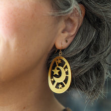 Load image into Gallery viewer, Gold Moonlight Drop Earrings - Erstwilder x Pete Cromer 'Fairy Tales' Part 2