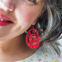 Load image into Gallery viewer, Red Moonlight Drop Earrings - Erstwilder x Pete Cromer 'Fairy Tales' Part 2