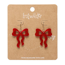 Load image into Gallery viewer, Red Bows Drop Earrings - Erstwilder Celebrations
