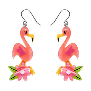 Let's Flamingle Drop Earrings - Erstwilder x Atomic Abode