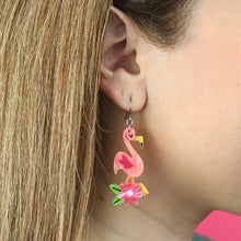 Load image into Gallery viewer, Let&#39;s Flamingle Drop Earrings - Erstwilder x Atomic Abode