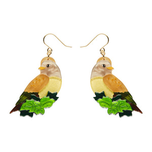 Wondrous Warbler Drop Earrings - Erstwilder x Fleur Harris