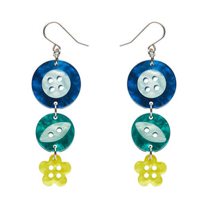 Cute As A Button Drop Earrings - Erstwilder Arts & Crafts