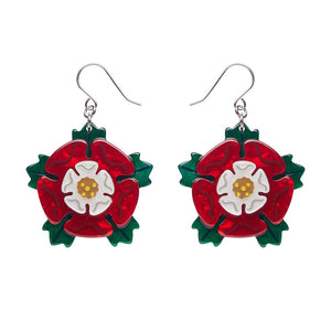 Tudor Rose Drop Earrings - Erstwilder London Calling