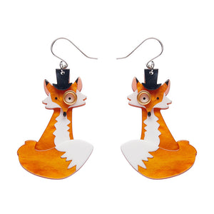 Felix the Fox Drop Earrings - Erstwilder London Calling