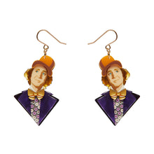 Load image into Gallery viewer, Mr Wonka Drop Earrings - Erstwilder x Willy Wonka &amp; The Chocolate Factory