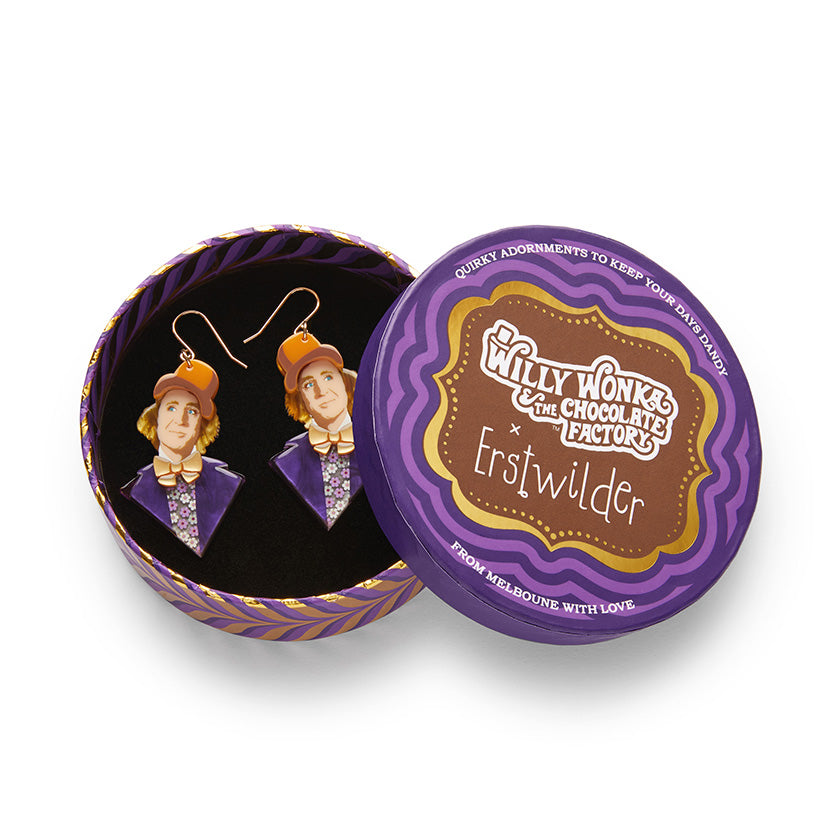 Mr Wonka Drop Earrings - Erstwilder x Willy Wonka & The Chocolate Factory