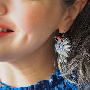 Wondrous Woodpecker Drop Earrings - Erstwilder x Jocelyn Proust