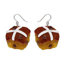 Load image into Gallery viewer, Hot Cross Cravings Drop Earrings - Erstwilder Easter Treats