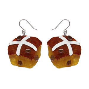 Hot Cross Cravings Drop Earrings - Erstwilder Easter Treats