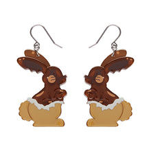 Load image into Gallery viewer, Cocoa the Bunny Drop Earrings - Erstwilder Easter Treats