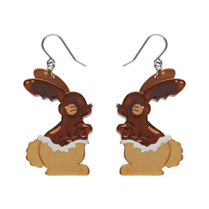 Cocoa the Bunny Drop Earrings - Erstwilder Easter Treats