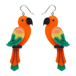 Pancha’s Parrots Drop Earrings - Erstwilder Fan Favourites 2025